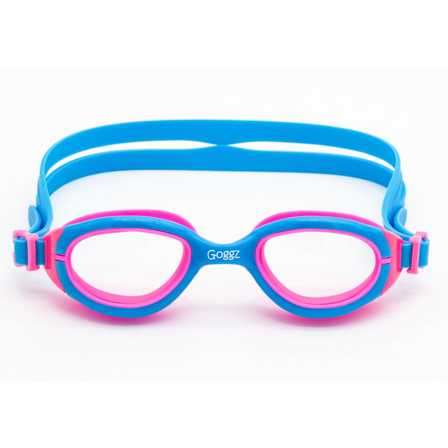Pink and Blue Vazquez Goggz Kids Swimming Goggles - High-Quality Affordable Swim Goggles