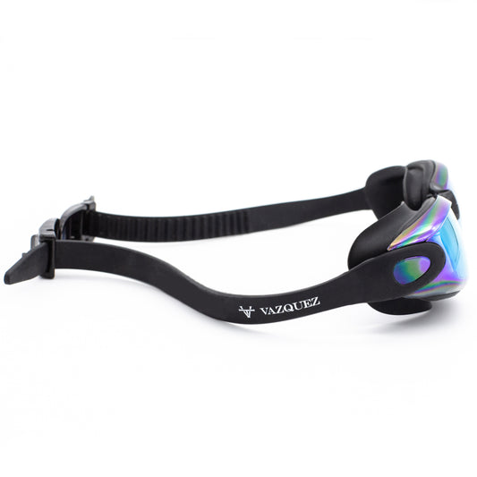 Vazquez NeroNautica Black Adult Swimming Goggles - High-Performance Affordable Cheap Swim Goggles