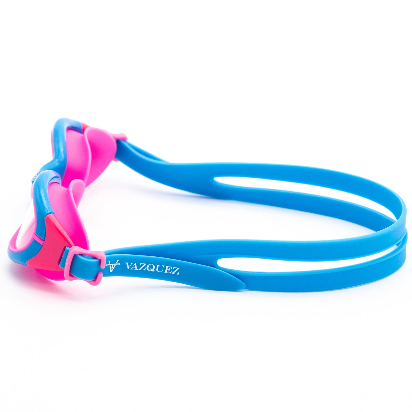 Pink and Blue Vazquez Goggz Kids Swimming Goggles - High-Quality Affordable Swim Goggles