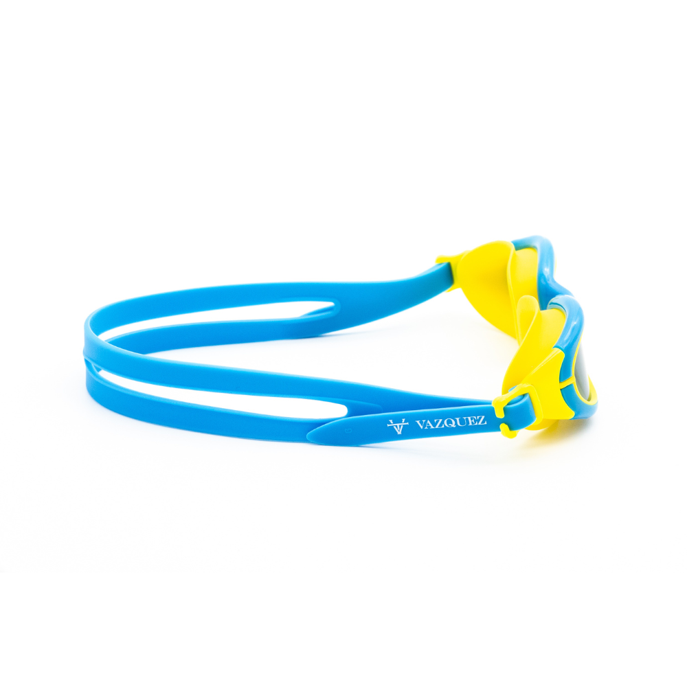Blue and Yellow Vazquez Goggz Kids Swimming Goggles - High-Quality Affordable Swim Goggles